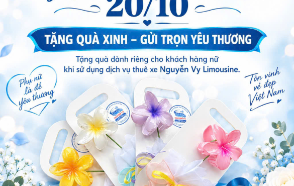 Nguyễn Vy Limousine Tri Ân Khách Hàng Nữ Nhân Ngày Phụ Nữ Việt Nam 20/10